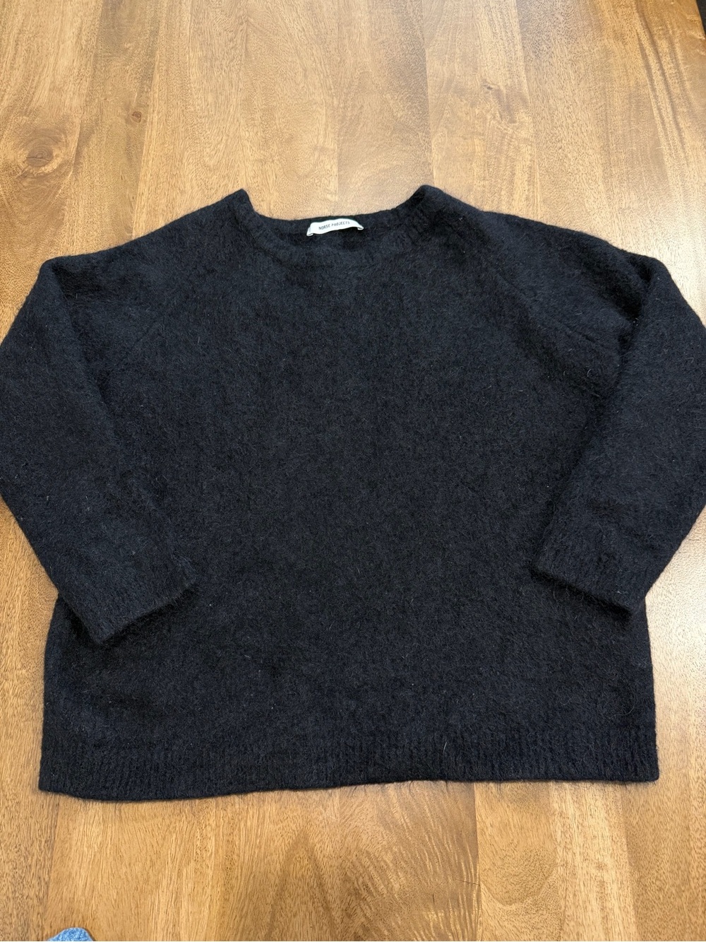 Norse Projects Women’s Black Fuzzy Crewneck Sweater